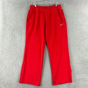 Nike Avenger Track Pants Womens XL Red Dri-FIT Warm Up Zip Ankle 535664-658